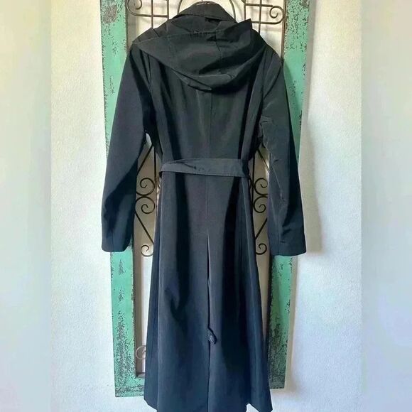 London Fog Black Trench Coat - Picture 5 of 10